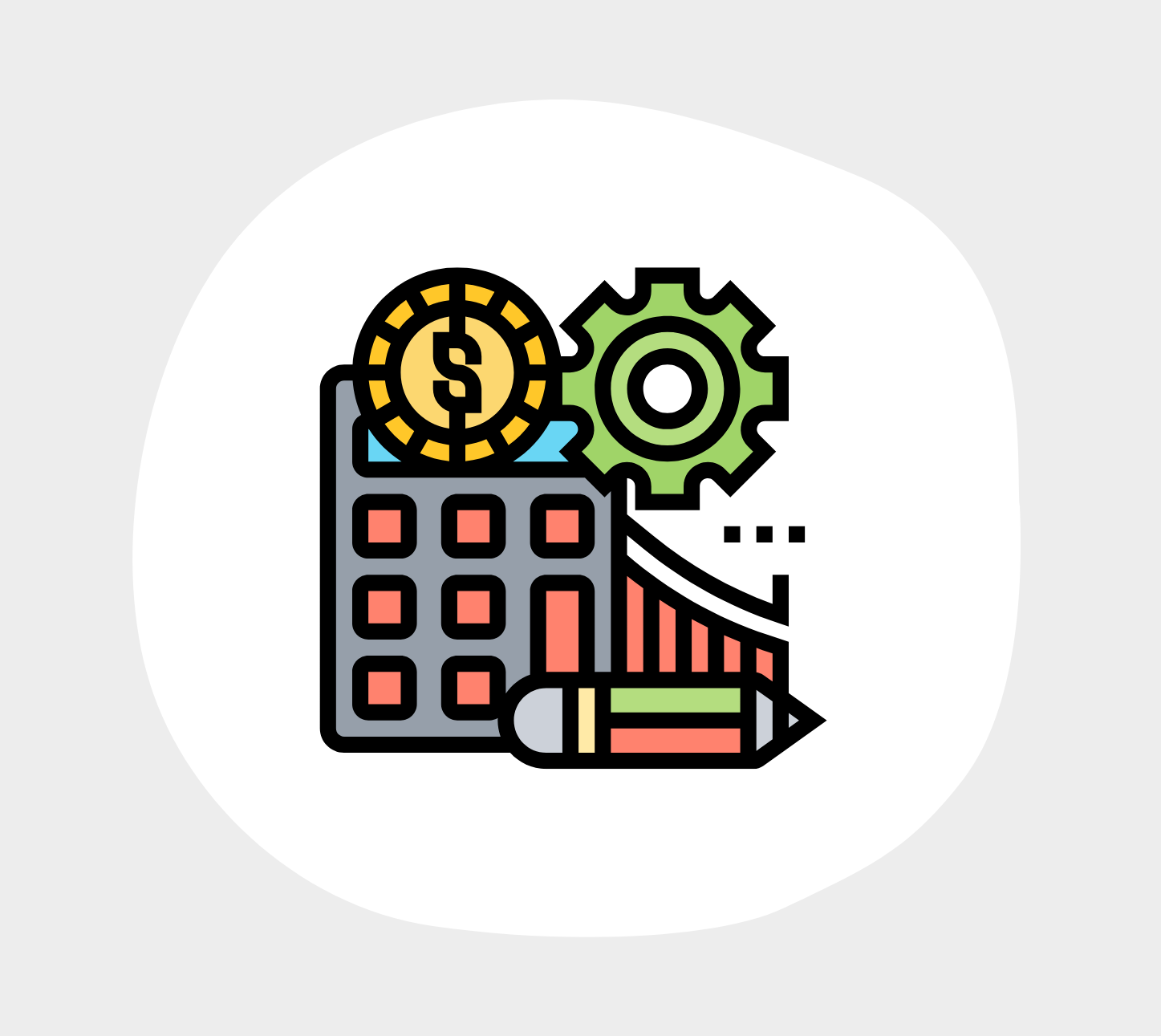 White Isometric financial poster (7)